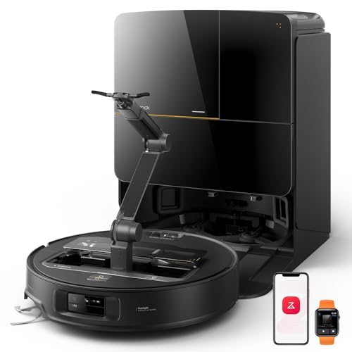 roborock Saros Z70 Robot Vacuum and Mop, OmniGrip Arm, AI-Powered, 22,000Pa Suction, 3.14’’ Ultra Slim, FlexiArm Riser T