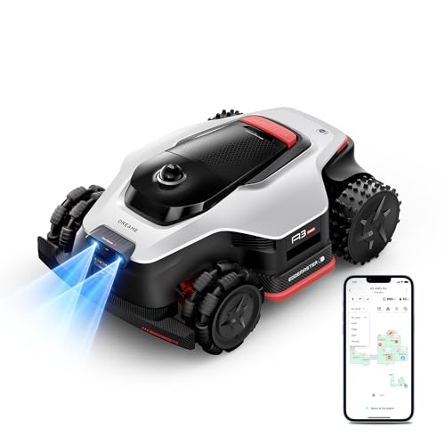 DREAME LiDAR 3500 Robot Lawn Mower A3 AWD Pro Wire Free No RTK, 4WD for 38.7° Slopes, Dual AI Vision Robotic Lawn Mowers